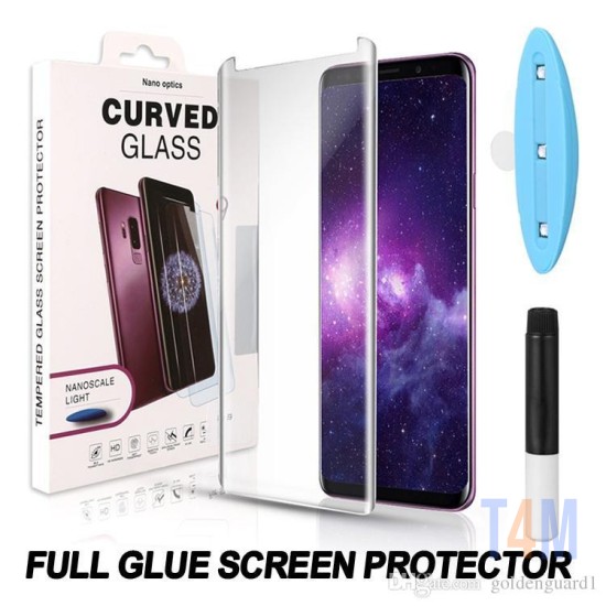 SCREEN GLASS PROTECTOR UV FULL GLUE NAVO OPTICS CURVED HUAWEI MATE 20 TRANSPARENTE